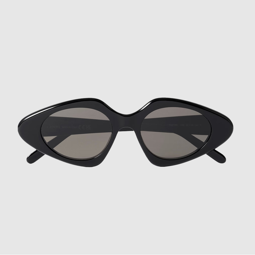 Black cateye sunglasses.