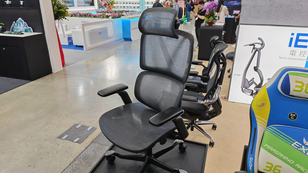 A MarsRhino ergonomic chair that can be controlled with a remote control