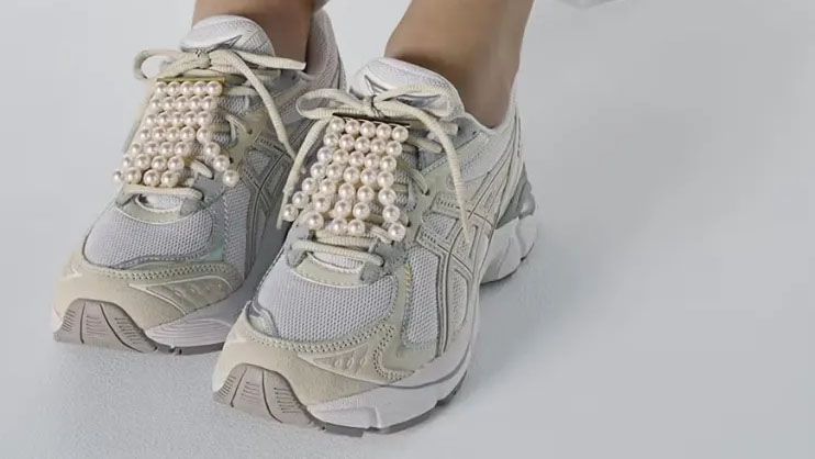 Asics x Tasaki pearl running shoe