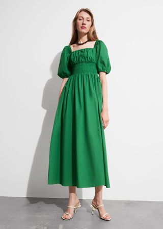 
Other Stories, Puff-Sleeve Midi Dress