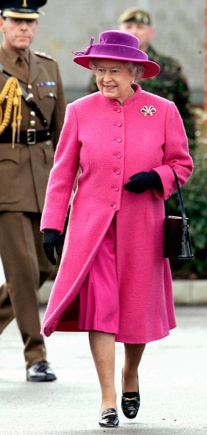 The Queen's wardrobe must be bright.