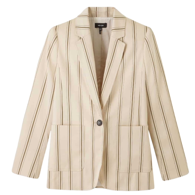 ME+EM, Italian Tailored Stripe Relaxed Blazer