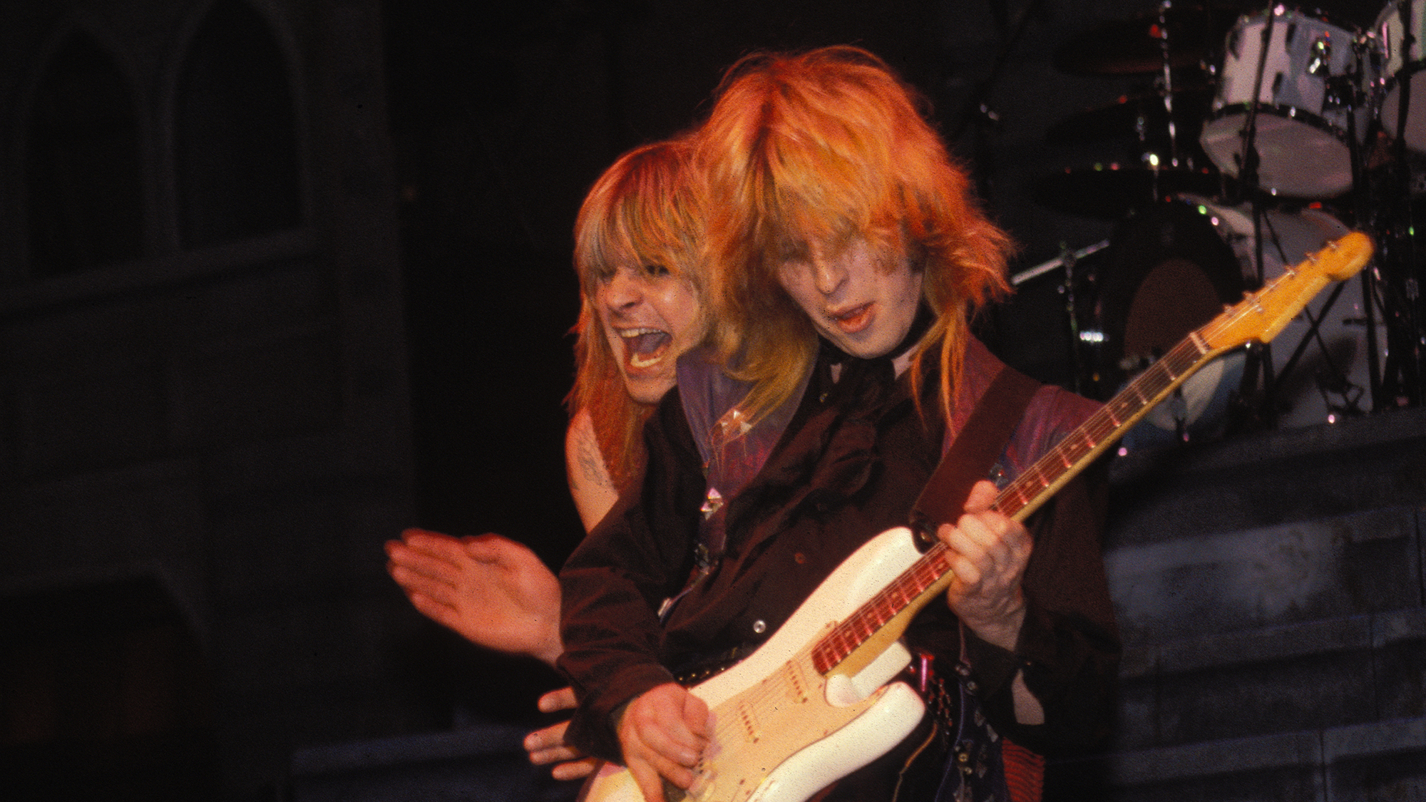 Ozzy Osbourne and Bernie Torme perform at Madison Square Garden on the Diary of a mad man tour, on April 5, 1982 in New York City