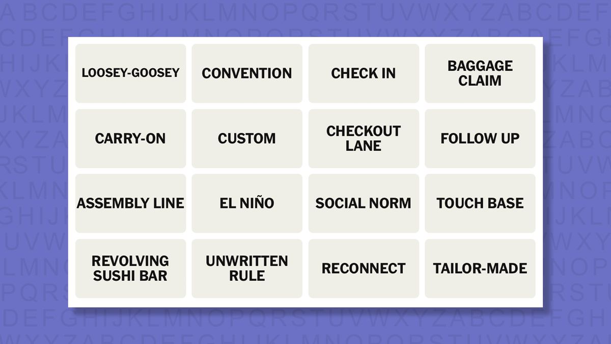 NYT Connections hints for game 1076 on a purple background