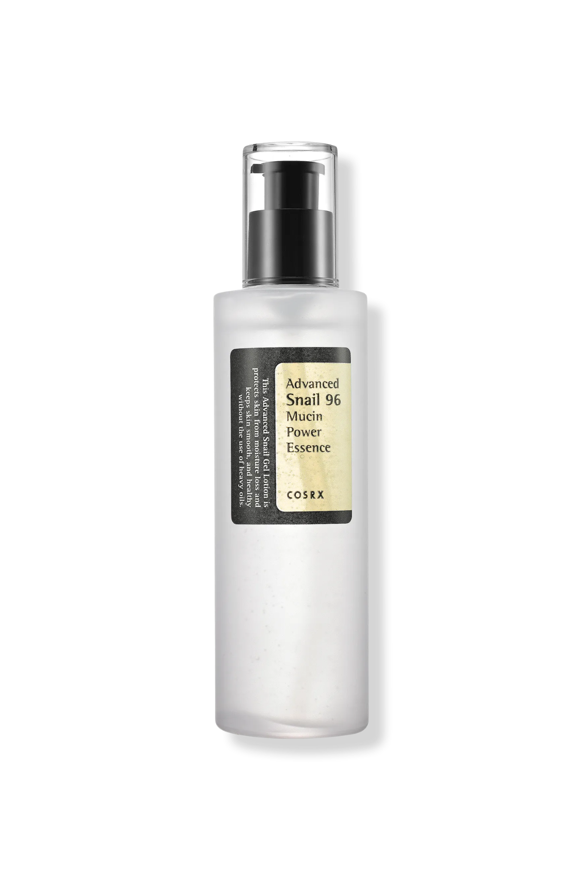 A bottle of CosRx Advanced Snail 96 Mucin Power Essence.