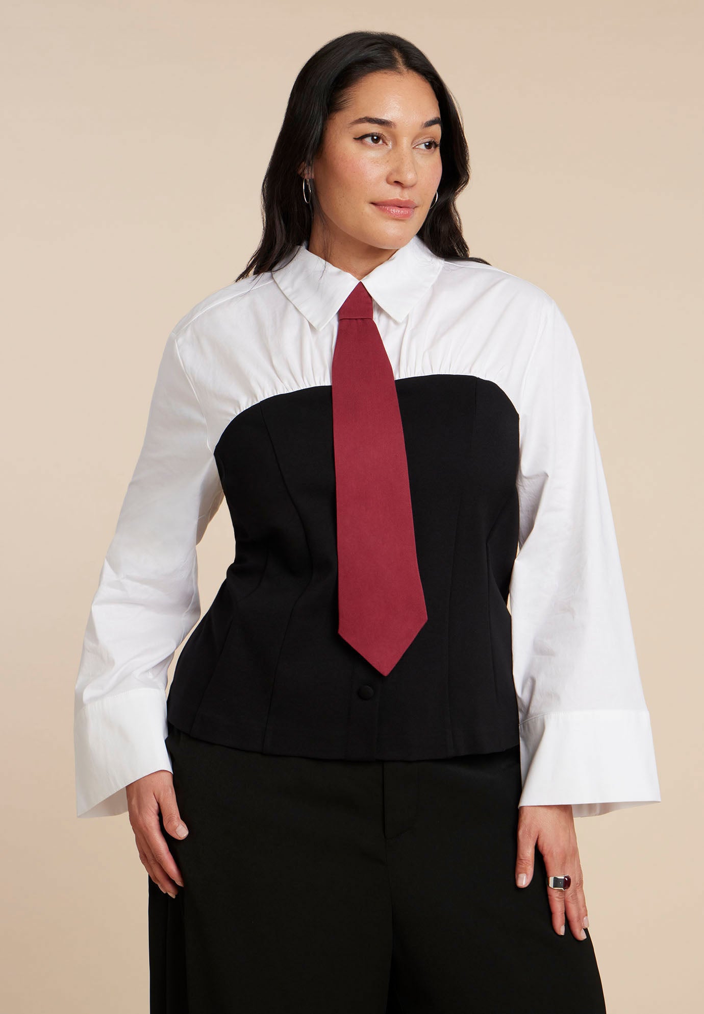 Bustier Button Up Twofer