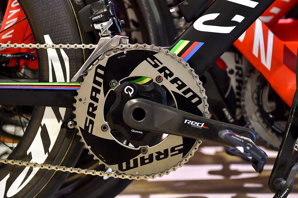 SRAM supplies the drive train on Tony Martin's Canyon Speedmax CF SLX time trial bike