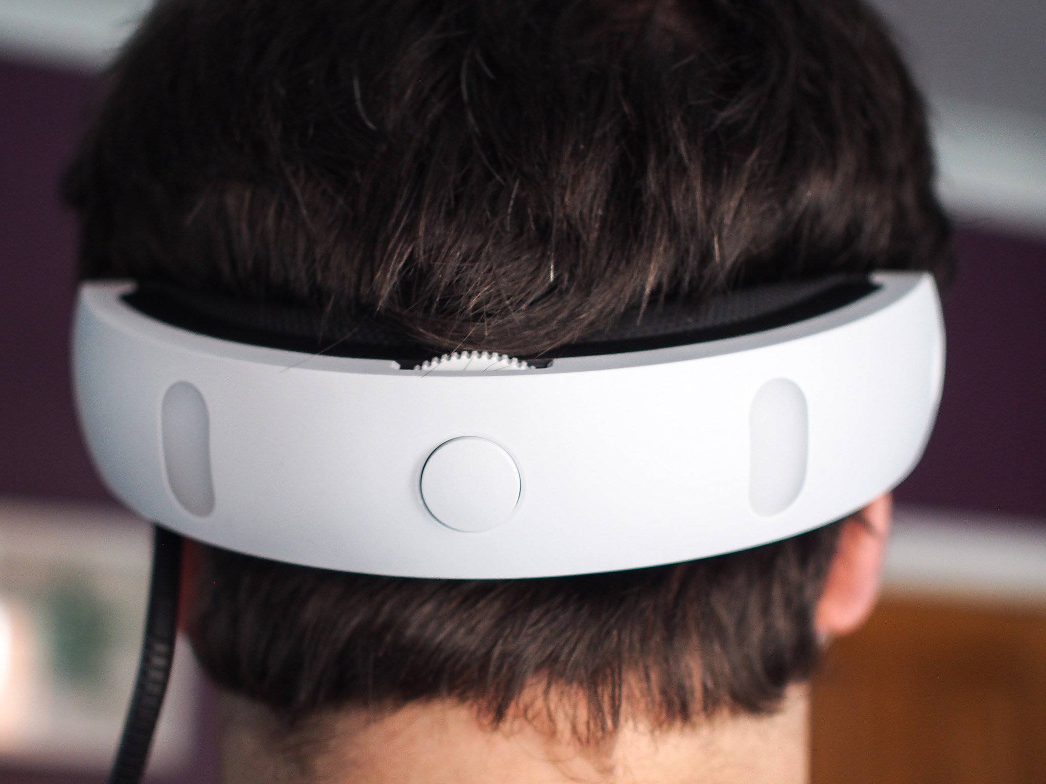 VR Headset 2023. PLAYSTATION VR. PS VR на голове. Headphones PLAYSTATION on head.