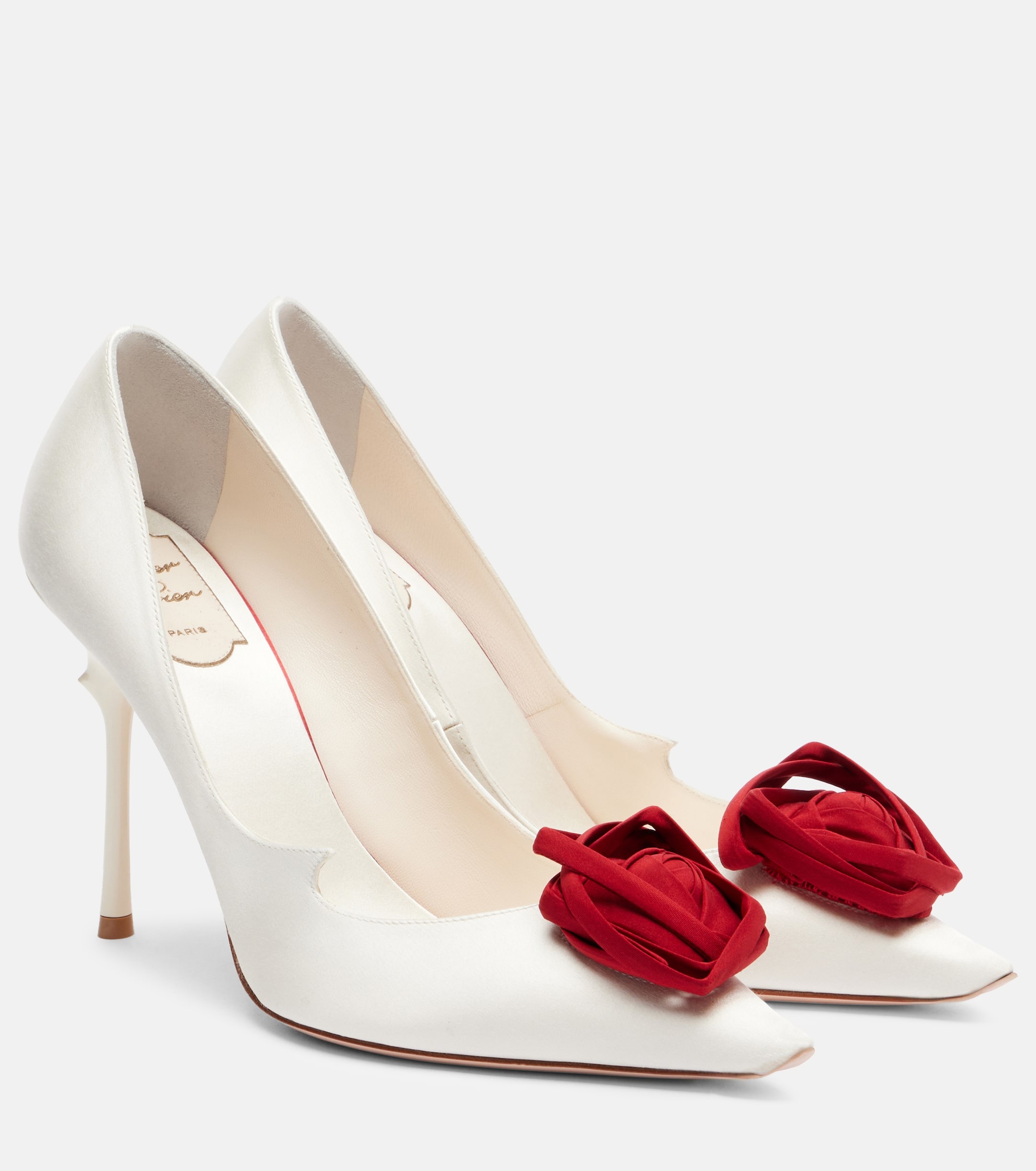 mytheresa, Rose Vivier 100 Floral Satin Pumps