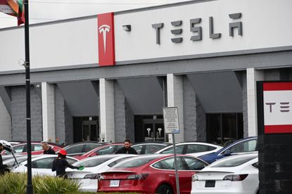 A Tesla sign