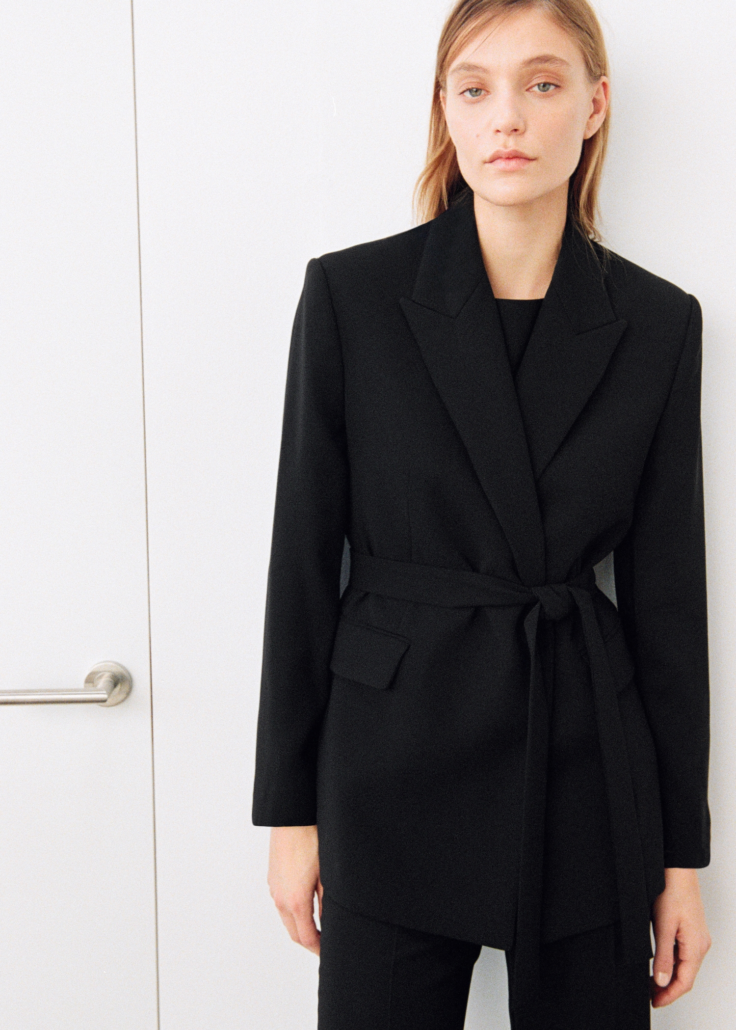 Suit Jacket With Scarf - Women | Mango United Kingdom