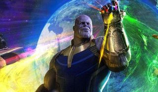 Thanos in the Infinity War poster