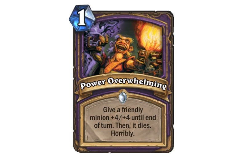 "Power Overwhelming allows for extremely mana-efficient minion trades or high spikes of damage for only one mana. Keeping this card exclusive to Wild will prevent some crazy combinations and spike damage. Warlock decks also tend to use lots of Classic cards, so the decks changes less when new expansions release. This change will help increase the variety of cards in Warlock decks over time."