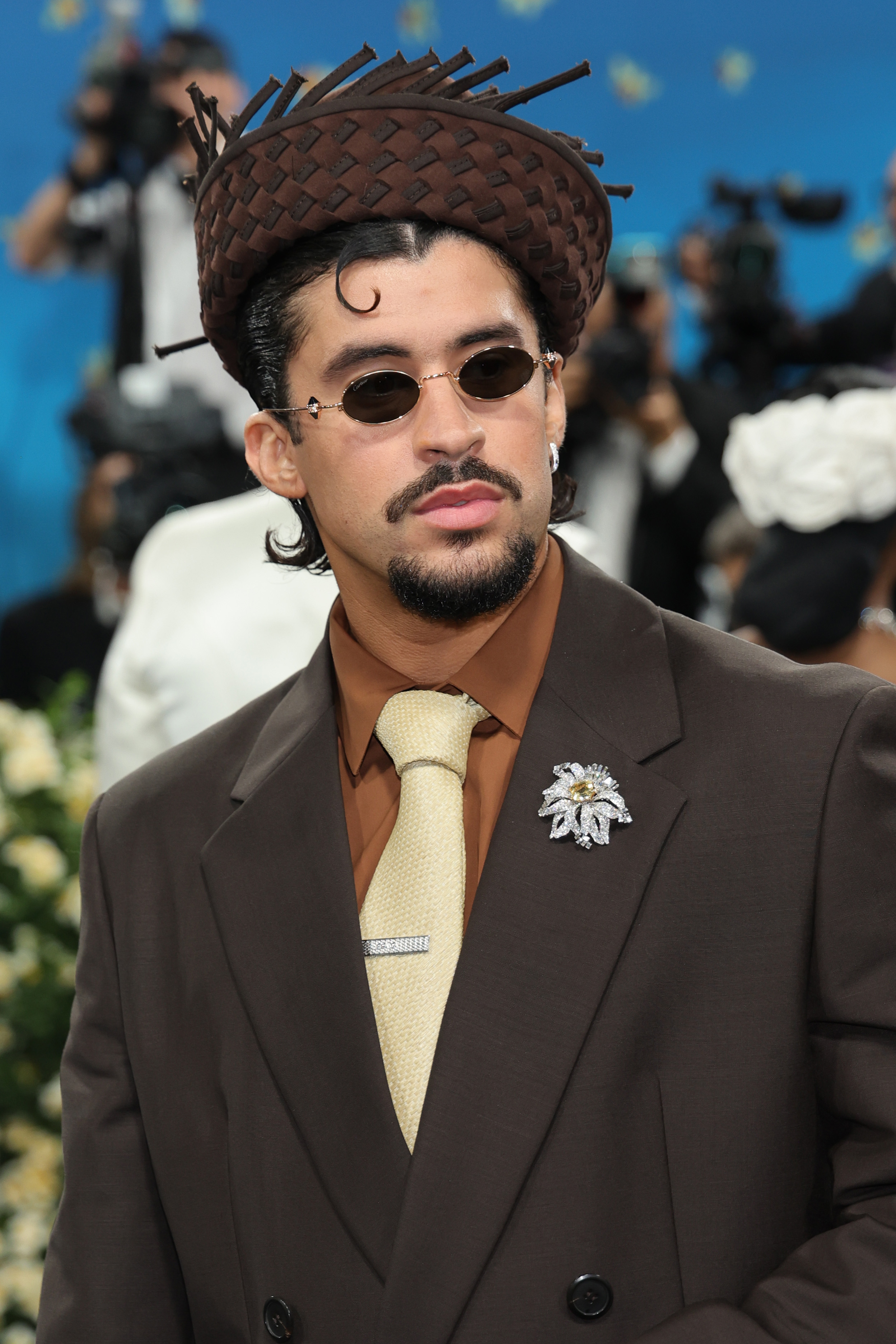 Bad Bunny attends the 2025 Met Gala Celebrating "Superfine: Tailoring Black Style" at Metropolitan Museum of Art on May 05, 2025 in New York City.