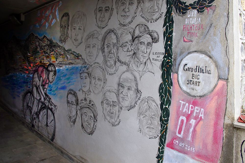 One of the many tunnels along route with artistic graffiti
