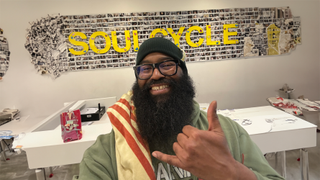 Tshaka tested both wearables at a SoulCycle class