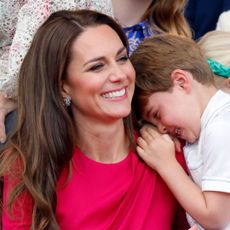 The Princess of Wales and Prince Louis watch the late Queen Elizabeth II's Platinum Jubilee together