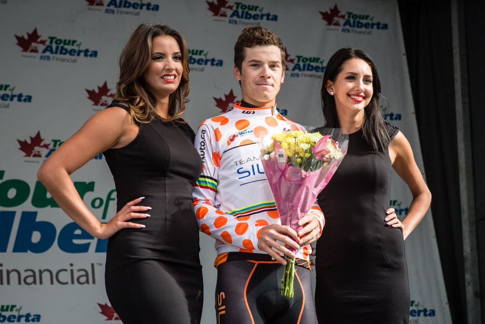 Benjamin Perry (Silber) held on to the overall best climber jersey