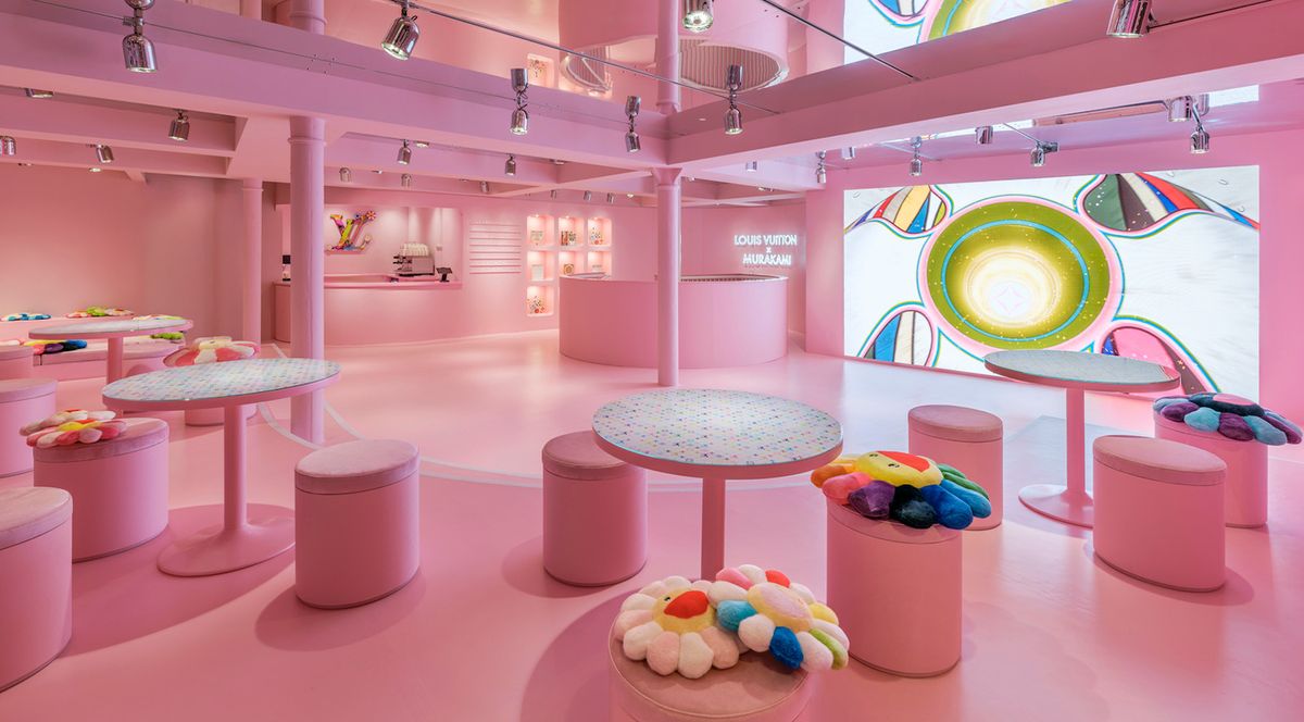 Inside Louis Vuitton’s Murakami London-pop up, a colourful cartoon wonderland with one-of-a-kind café