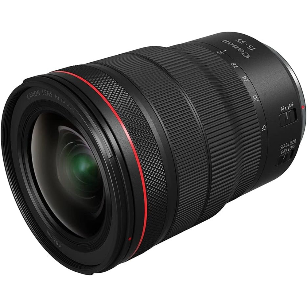 Canon RF 15-35mm F2.8 L is USM on a white background