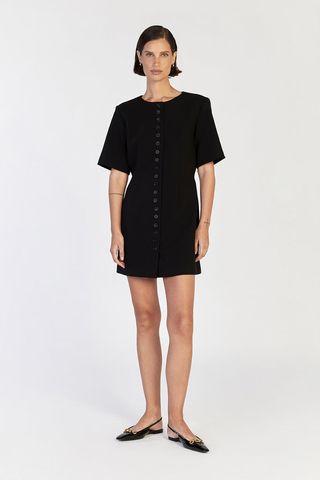 Lia Black Sleeved Mini Dress