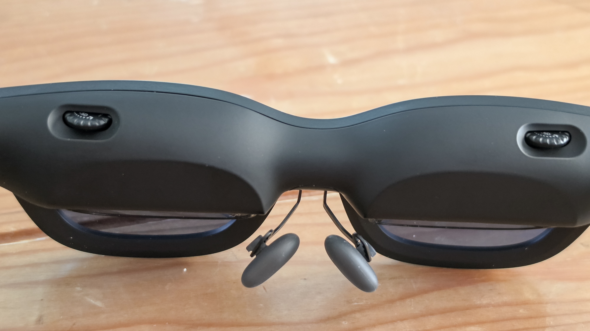The dials on top of the Viture Pro 2 AR glasses