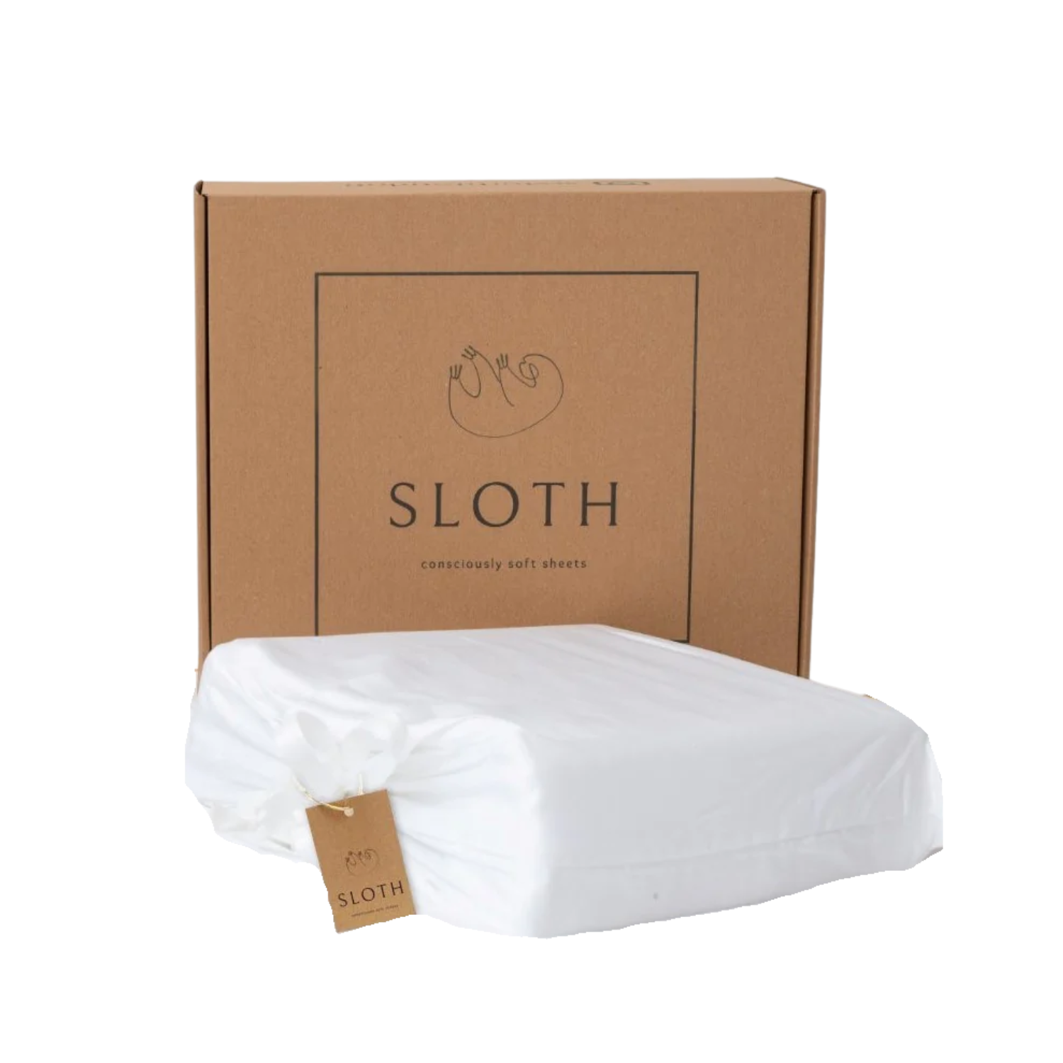 A package of luxury bamboo bedding from Sloth London