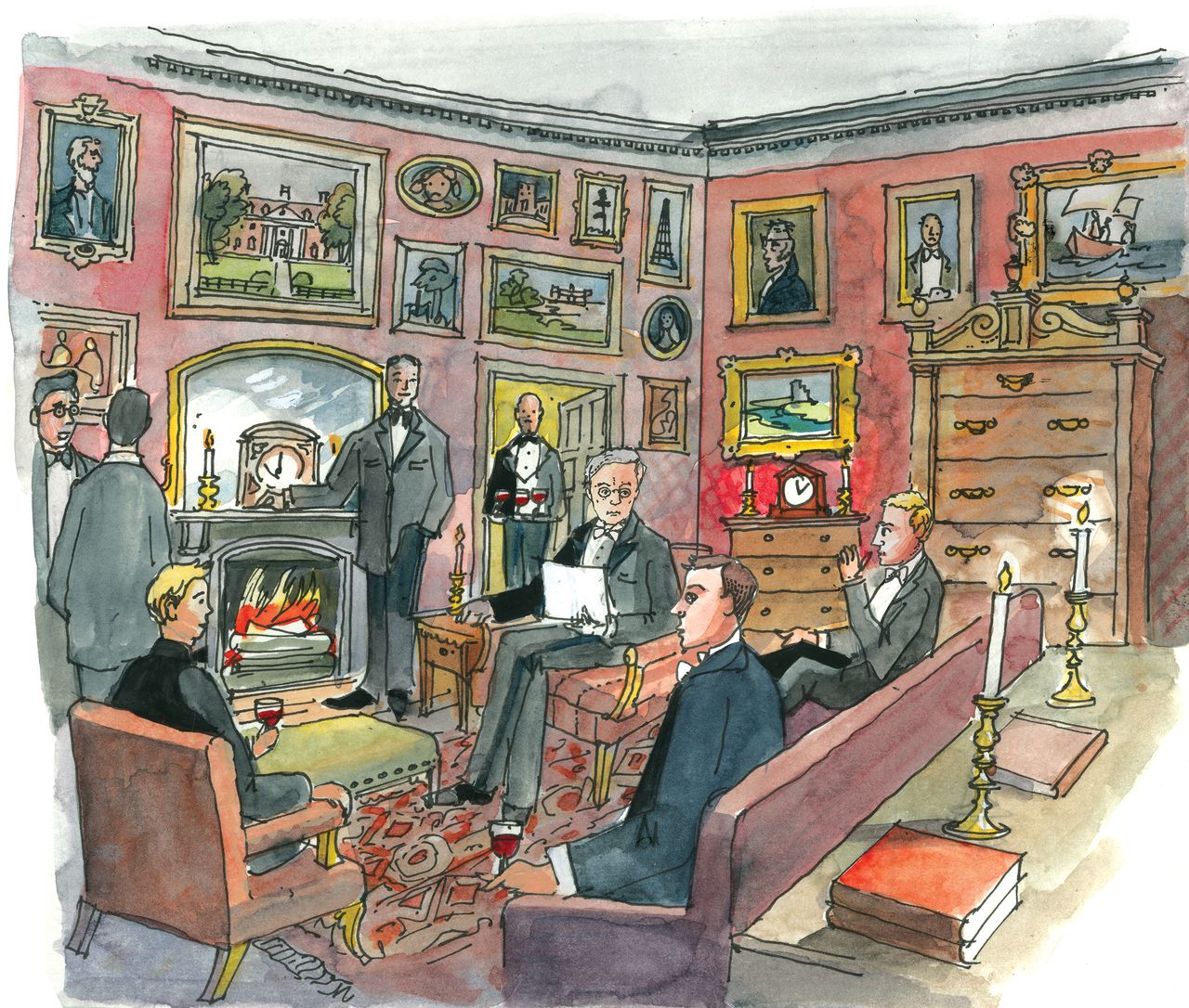 James famously read his ghost stories to parties of friends by candlelight at Christmas—here in the drawing room of the Provost’s Lodge, King’s College, Cambridge