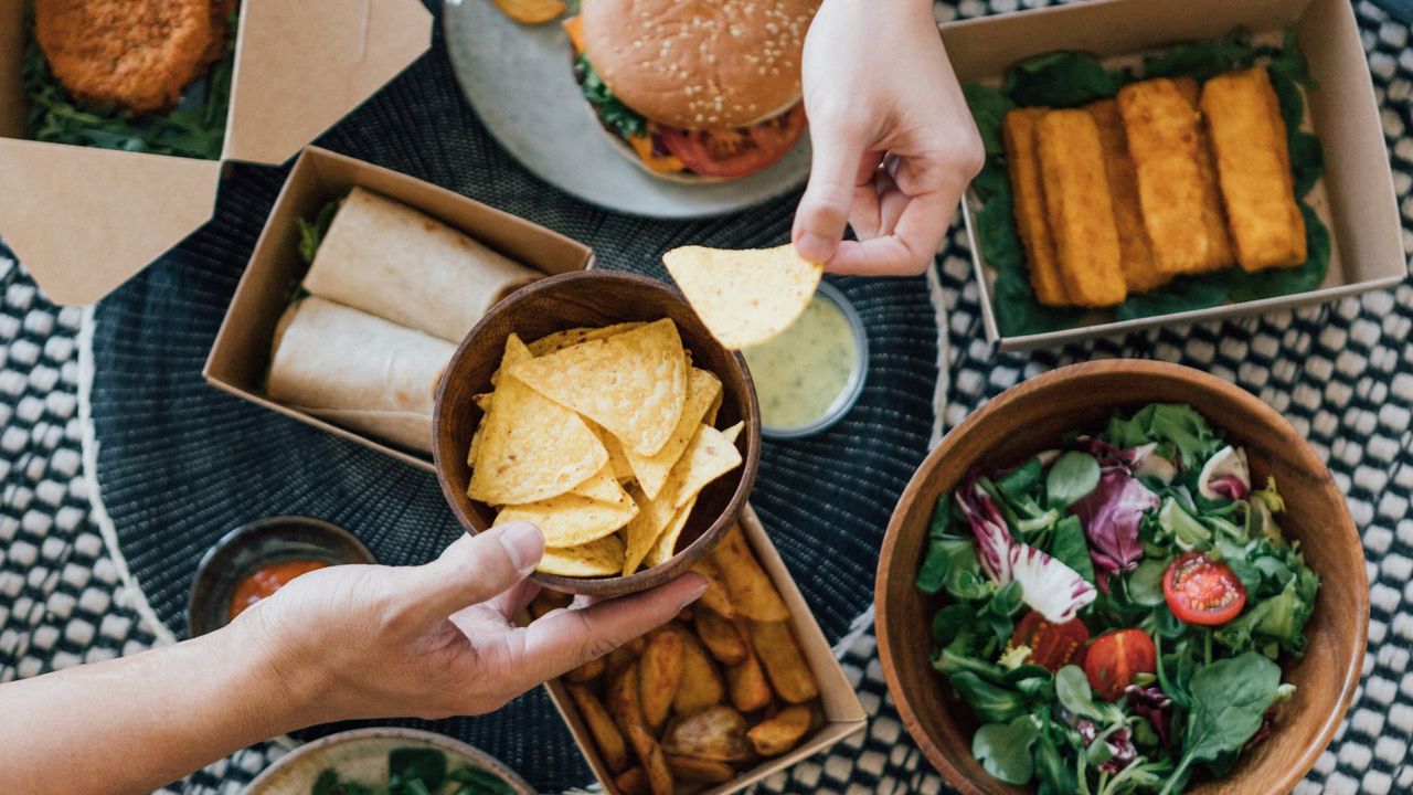 snacks on a table