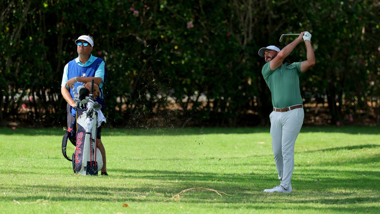 Stephan Jaeger and caddie Henry Diana at the 2024 Sony Open