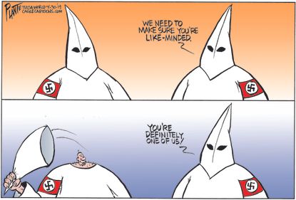 Editorial Cartoon World KKK like minded