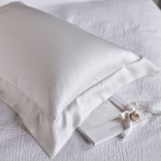 white silk pillowcase