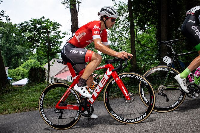 Kiel Reijnen (Trek-Segafredo) during the US Pro Road Race National Championships on June 24, 2018 in Knoxville, Tennessee