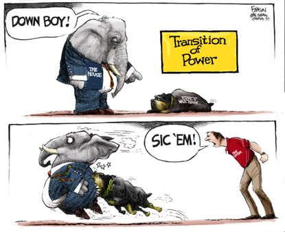 Political cartoon U.S. GOP house of representatives Office of Congressional Ethics