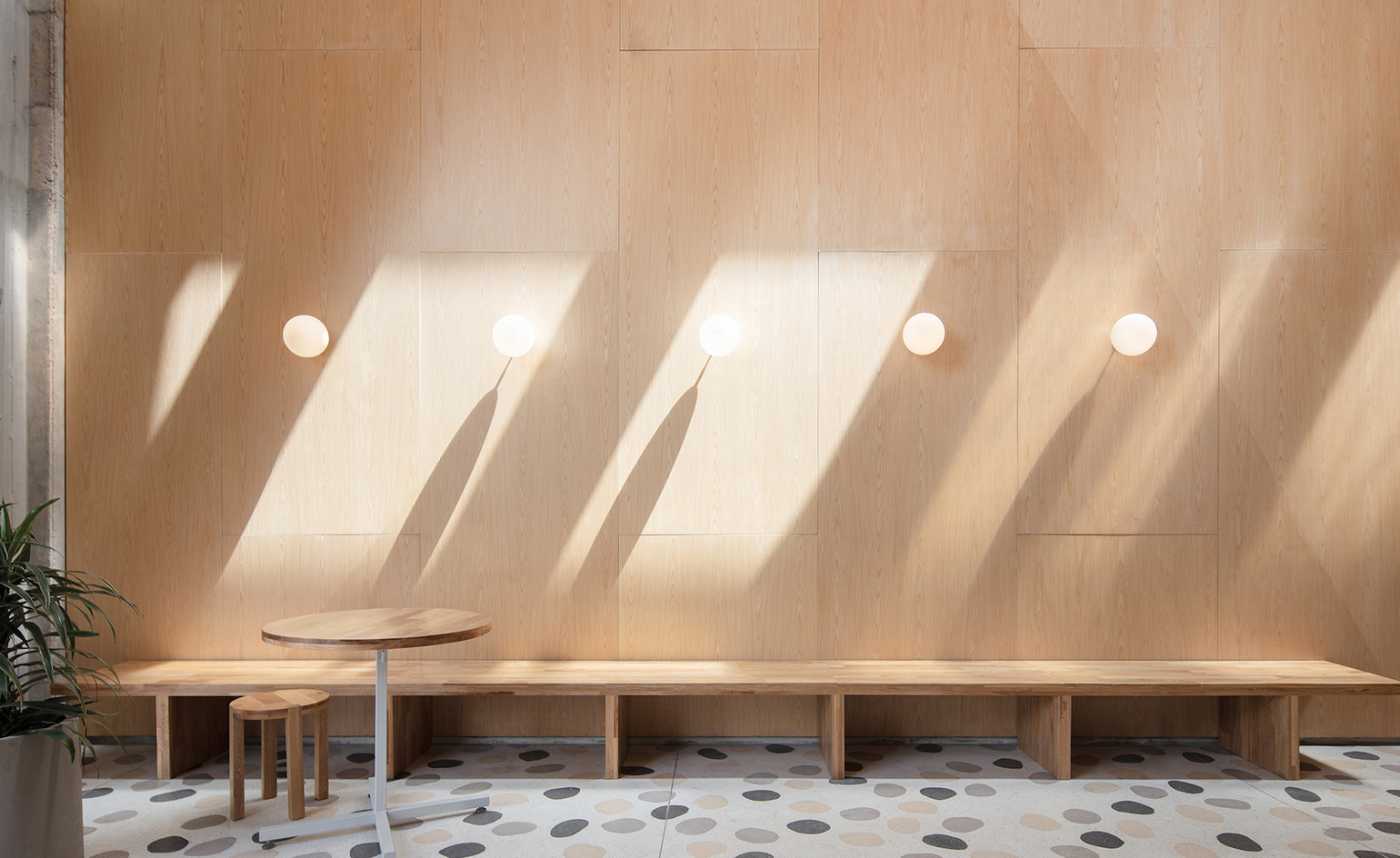Airy interior design at Masa restaurant, Bogotá, Colombia