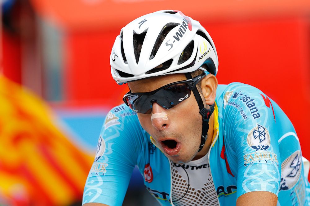Fabio Aru finished second during stage 11 of the 2015 Vuelta a Espana.
