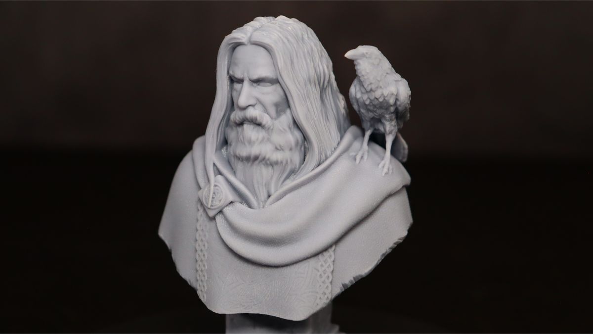 Nova3D Whale3 SE 3D printer-test print-Odin-full bust