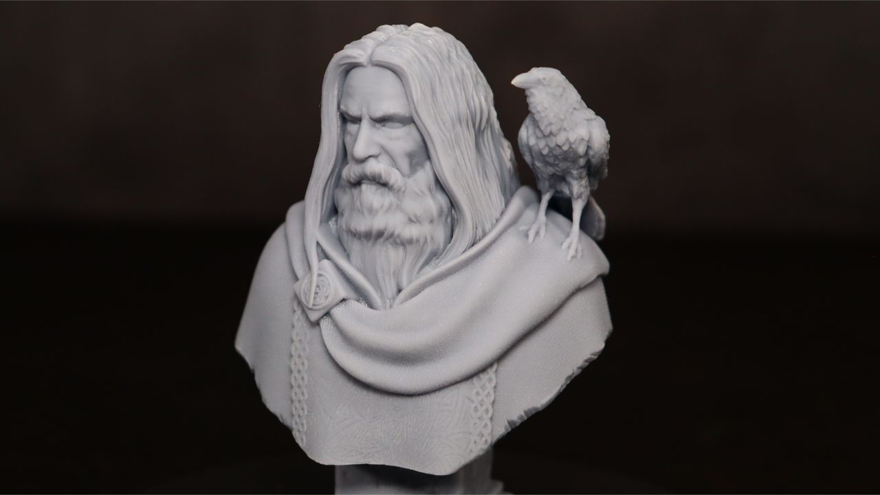 Nova3D Whale3 SE 3D printer-test print-Odin-full bust