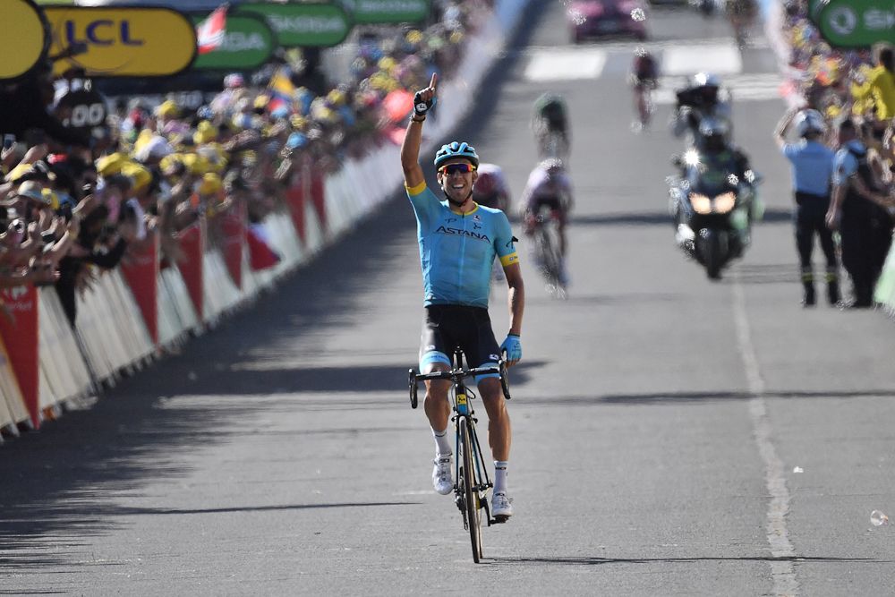 Omar Fraile (Astana) wins stage 14 at the Tour de France