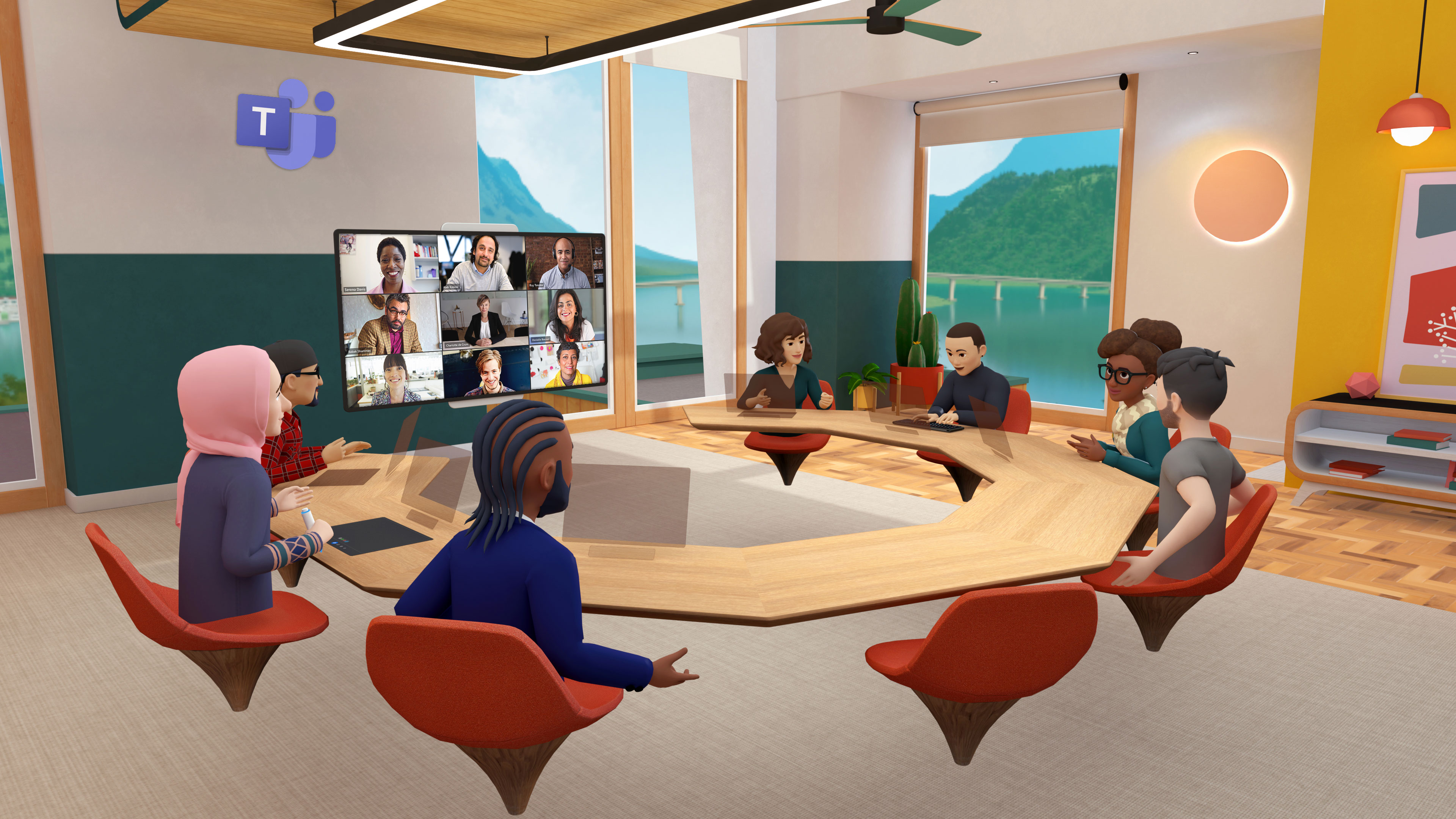 Microsoft Teams in VR on the Meta Quest Pro
