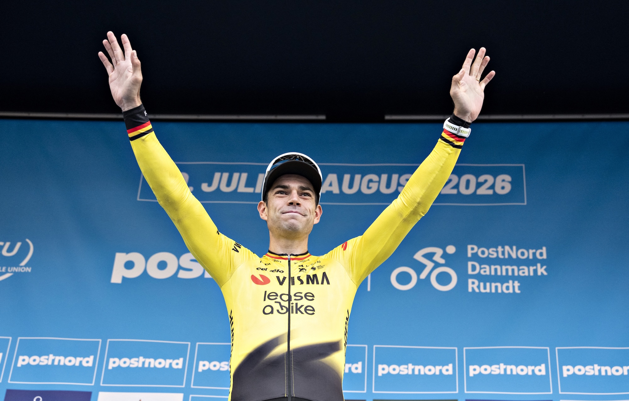 Tour of Denmark: Wout van Aert seals overall victory as Rasmus S&oslash;jberg Pedersen wins crash-marred stage 5 sprint