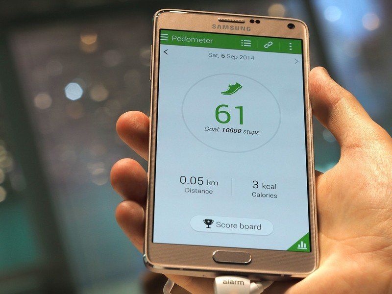 S Health on Galaxy Note 4