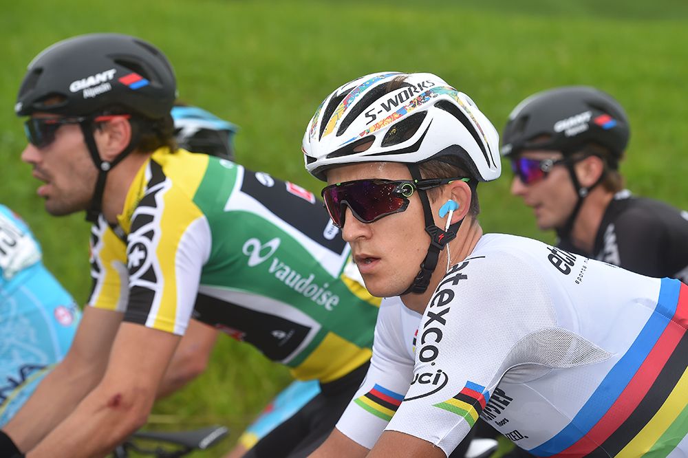 World Champion Michal Kwiatkowski in the peloton