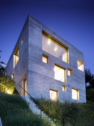 House exterior with concrete walls