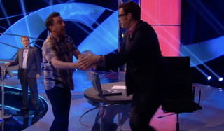 Lee and Richard Osman fight over the Pointless trophy in Not Going Out