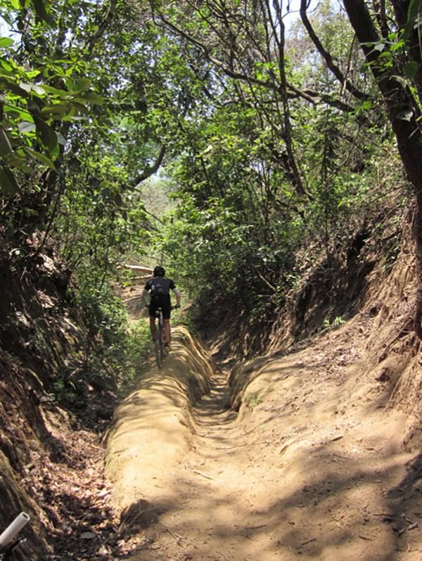 Mike Broderick rides the high line in Guatemala.