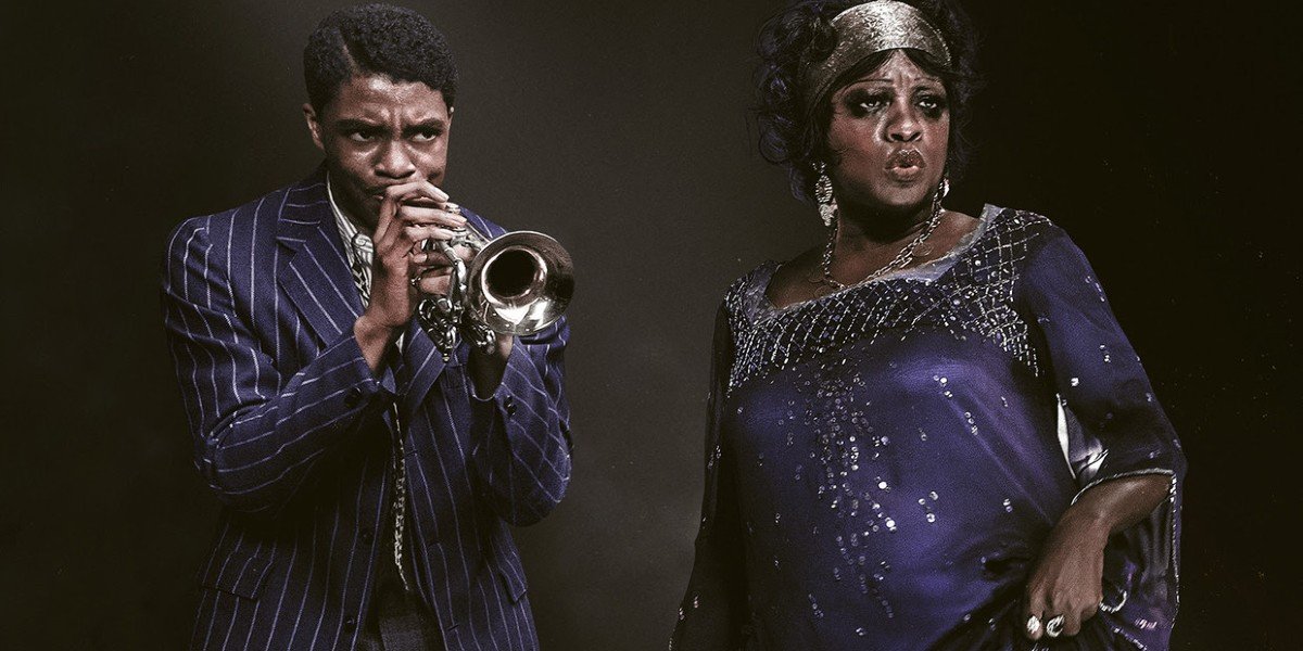 Chadwick Boseman and Viola Davis in Ma Rainey&#039;s Black Bottom&#039;s Poster