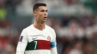 Cristiano Ronaldo of Portugal during the FIFA World Cup Qatar 2022 Group H match between Korea Republic and Portugal at Education City Stadium on December 2, 2022 in Al Rayyan, Qatar.