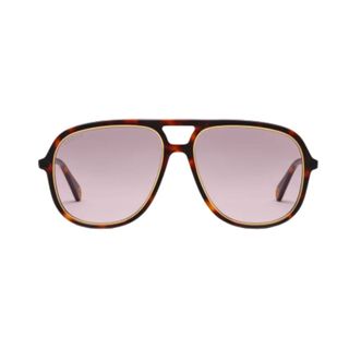 Pair of red pilot style Gucci sunglasses