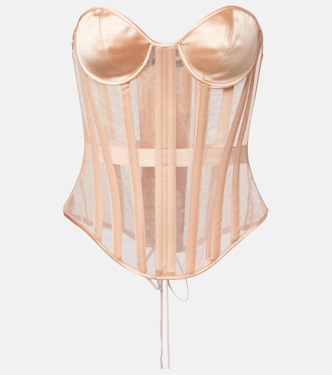 Re/edit Paneled Sheer Bustier Top